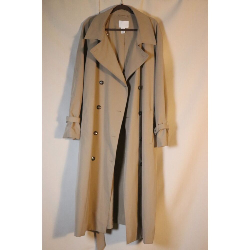 H&M Beige Long Trench Coat Oversized Classic Minimal